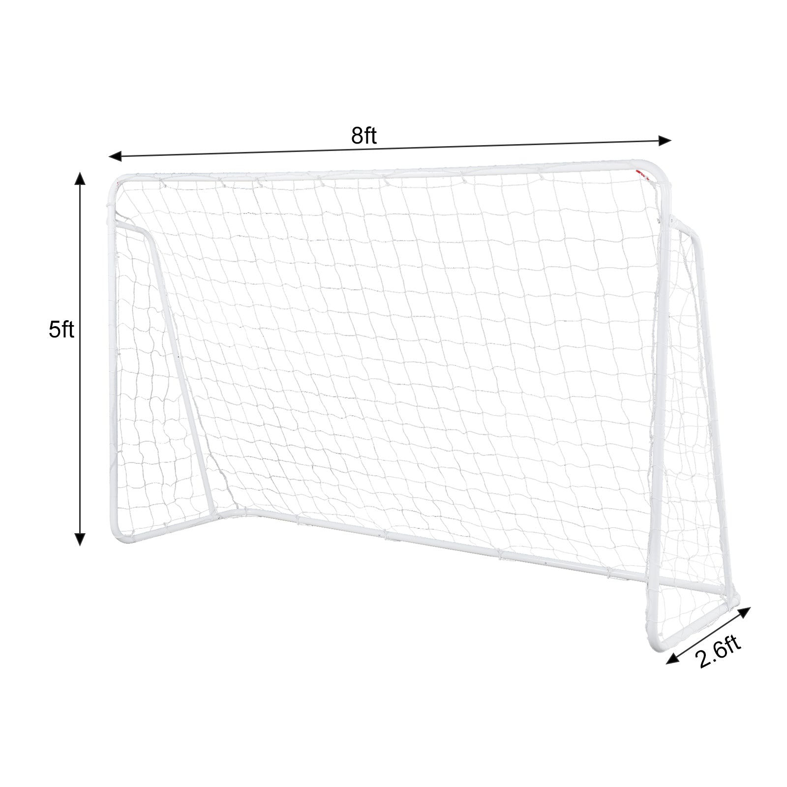 HAOYYE Soccer Goal Training Set with Net Buckles and Ground Nails Portable 8x5ft Sports Goal Post for Backyard Practice Indoor Outdoor Football Shooting Passing Drills Team Training Equipment