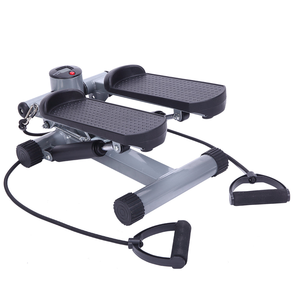 Haoyye Aerobic Fitness Step Air Stair Climber Stepper Exercise Machine, Low-Impact Workout with Digital Training Computer, Wide Anti-Slip Pedals, Resistance Bands, Ideal for Home Use