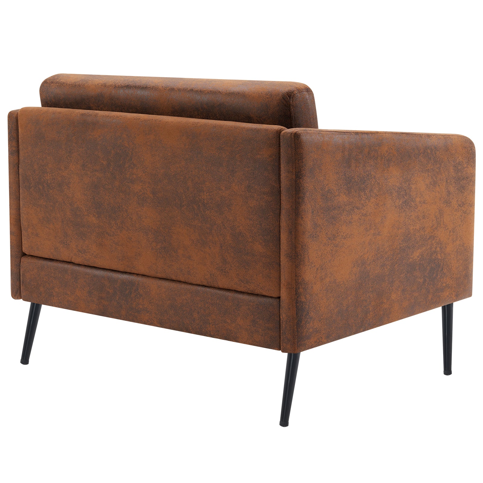 HAOYYE Hot Stamping Cloth Surrounding Chair With Pillow, 1.5 Seats Indoor Circle Accent Chair, Comfortable Plush Seating, Stylish Dark Brown Upholstery, Perfect for Living Room and Lounge