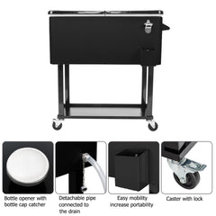 HAOYYE Box Freezer Incubator with Drain Pipe, Square Foot Tube, and Two Directional Wheels, Versatile Cooling and Heating Functions for Outdoor, Camping, and Storage, Durable and Eco-Friendly