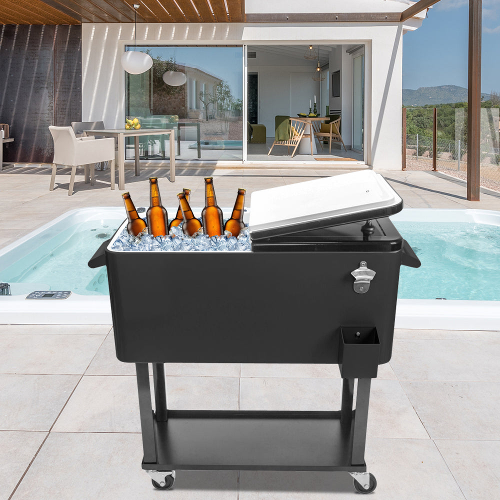 HAOYYE Box Freezer Incubator with Drain Pipe, Square Foot Tube, and Two Directional Wheels, Versatile Cooling and Heating Functions for Outdoor, Camping, and Storage, Durable and Eco-Friendly