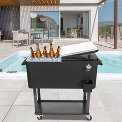 HAOYYE Box Freezer Incubator with Drain Pipe, Square Foot Tube, and Two Directional Wheels, Versatile Cooling and Heating Functions for Outdoor, Camping, and Storage, Durable and Eco-Friendly