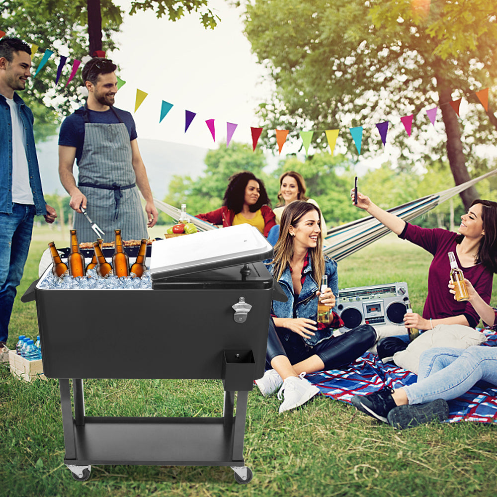 HAOYYE Box Freezer Incubator with Drain Pipe, Square Foot Tube, and Two Directional Wheels, Versatile Cooling and Heating Functions for Outdoor, Camping, and Storage, Durable and Eco-Friendly