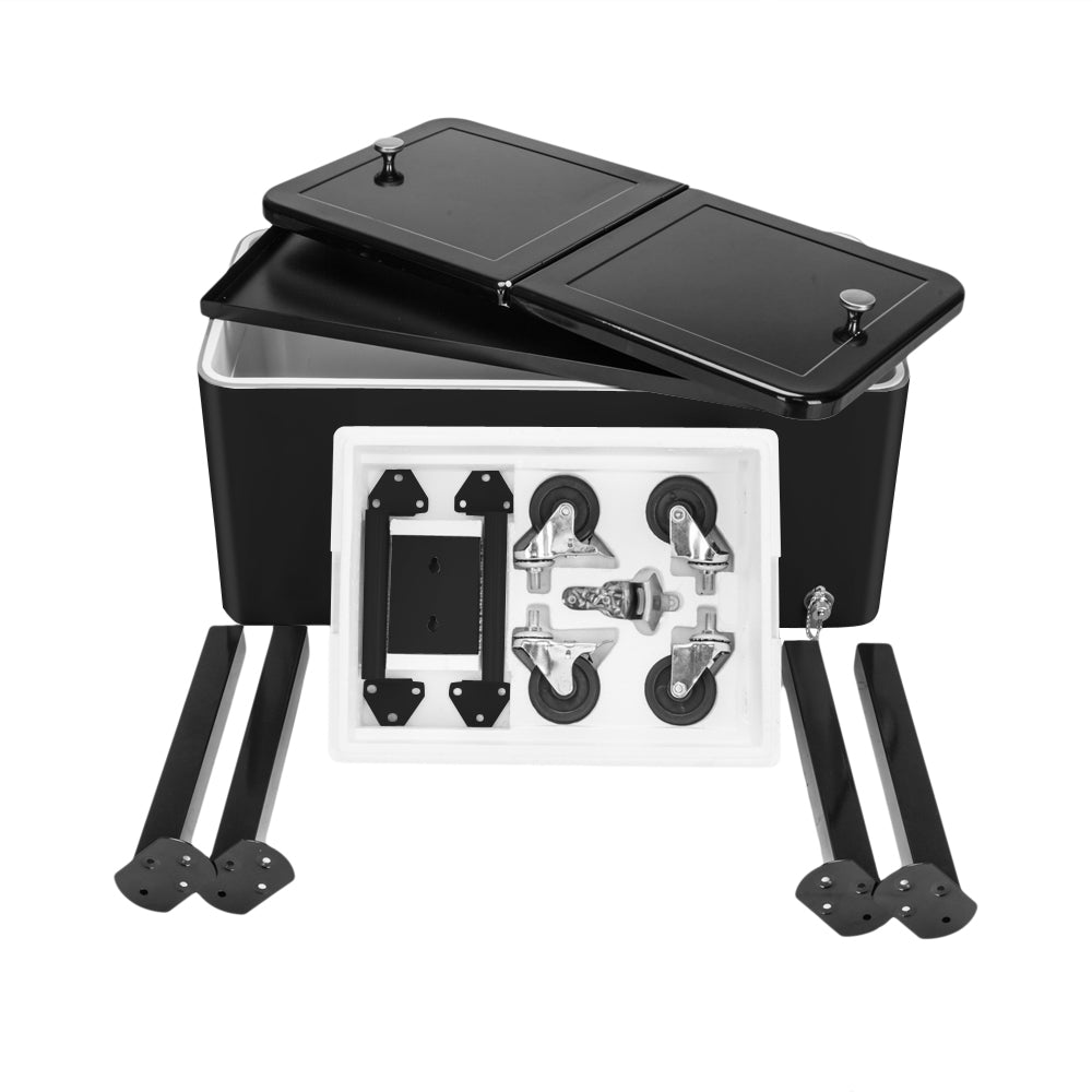 HAOYYE Box Freezer Incubator with Drain Pipe, Square Foot Tube, and Two Directional Wheels, Versatile Cooling and Heating Functions for Outdoor, Camping, and Storage, Durable and Eco-Friendly