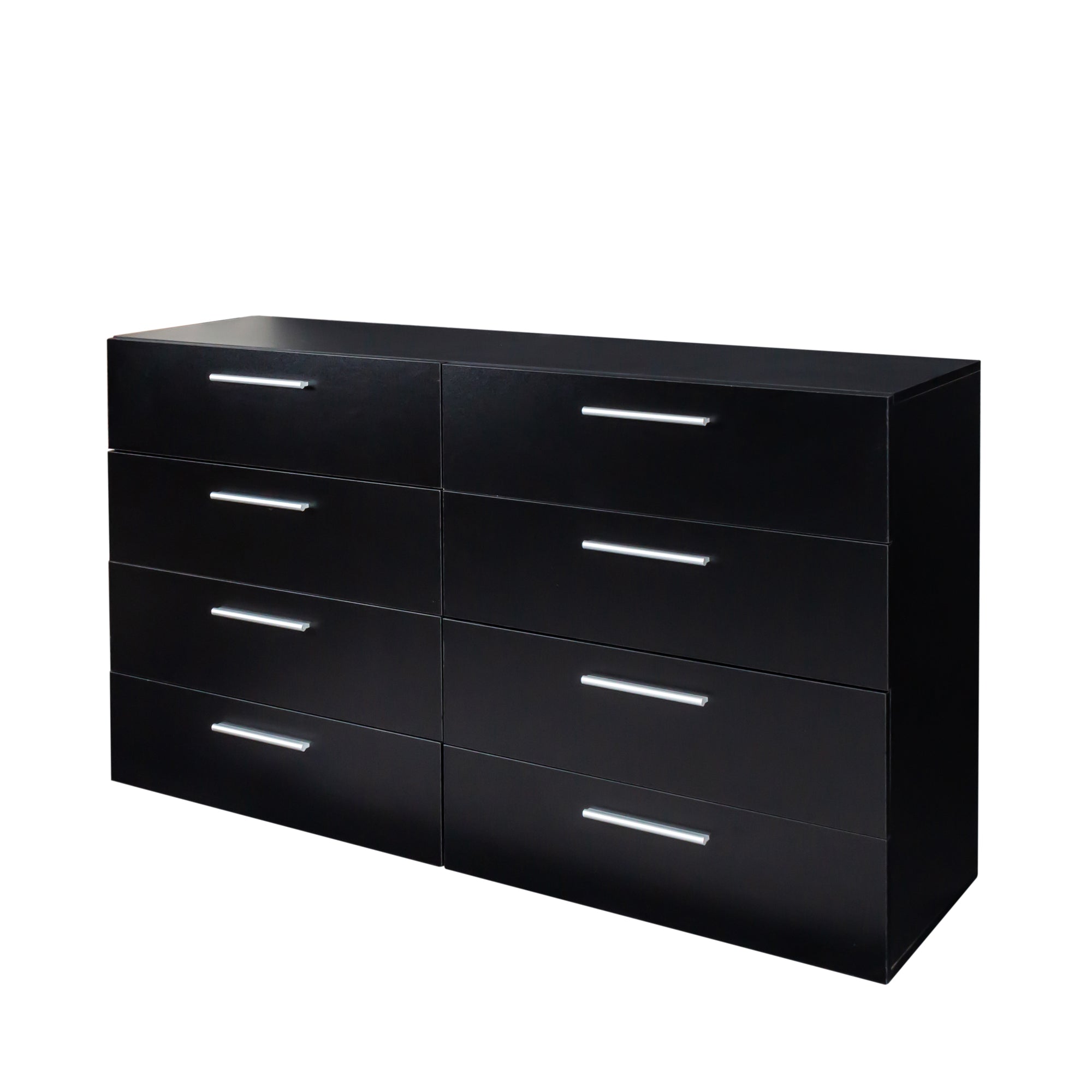 HAOYYE 8 Drawer Double Dresser for Bedroom, Wide Storage Cabinet for Living Room and Home Entryway, Black, Spacious & Sturdy, Modern Design with Ample Storage, Easy Assembly, Large Capacity Chest of Drawers