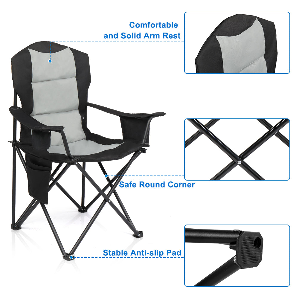 Haoyye Camping Chair Fishing Chair, Folding Chair with Iron Frame and Oxford Cloth, Lightweight and Durable,  Perfect for Outdoor, Camping, Fishing, and Beach Relaxation
