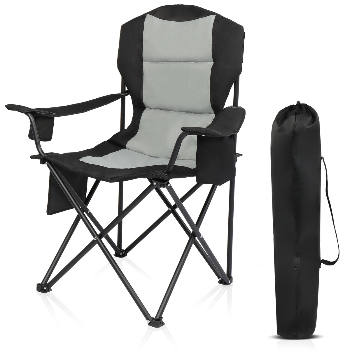 Haoyye Camping Chair Fishing Chair, Folding Chair with Iron Frame and Oxford Cloth, Lightweight and Durable,  Perfect for Outdoor, Camping, Fishing, and Beach Relaxation