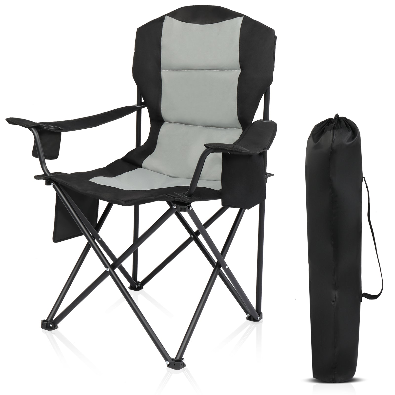 Haoyye Camping Chair Fishing Chair, Folding Chair with Iron Frame and Oxford Cloth, Lightweight and Durable,  Perfect for Outdoor, Camping, Fishing, and Beach Relaxation