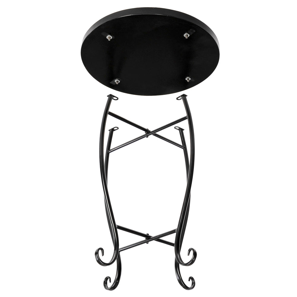 Haoyye Mosaic Round Bistro Table, Decorative Outdoor Patio Table For Balcony, Garden, Or Terrace