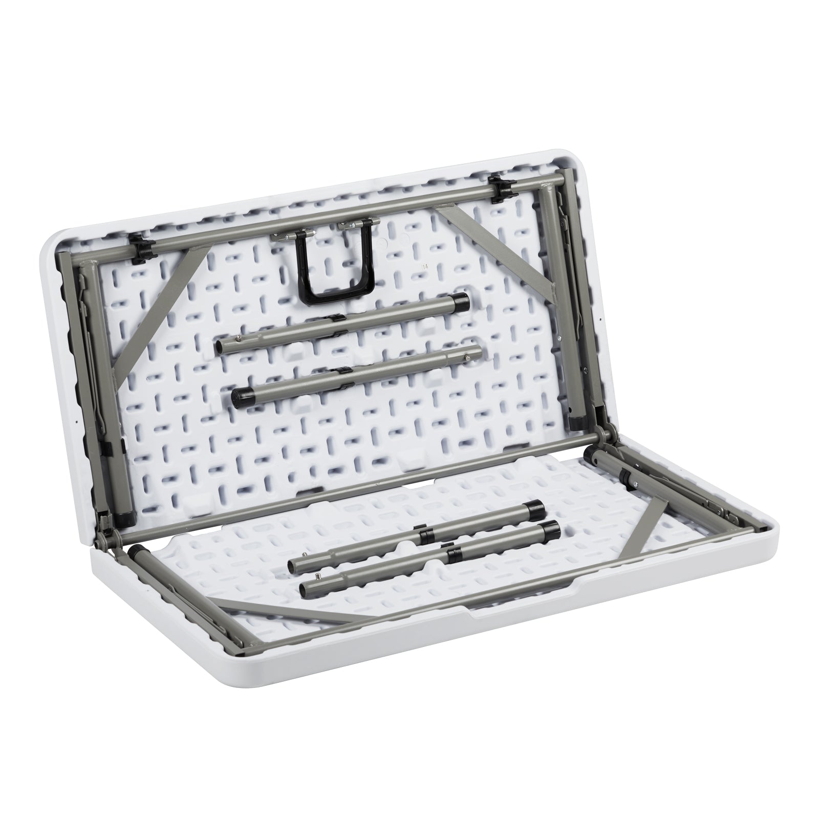 HAOYYE Foldable Blow Molded Square Table, Lightweight & Durable Design, Easy to Store & Transport for Indoor & Outdoor Use