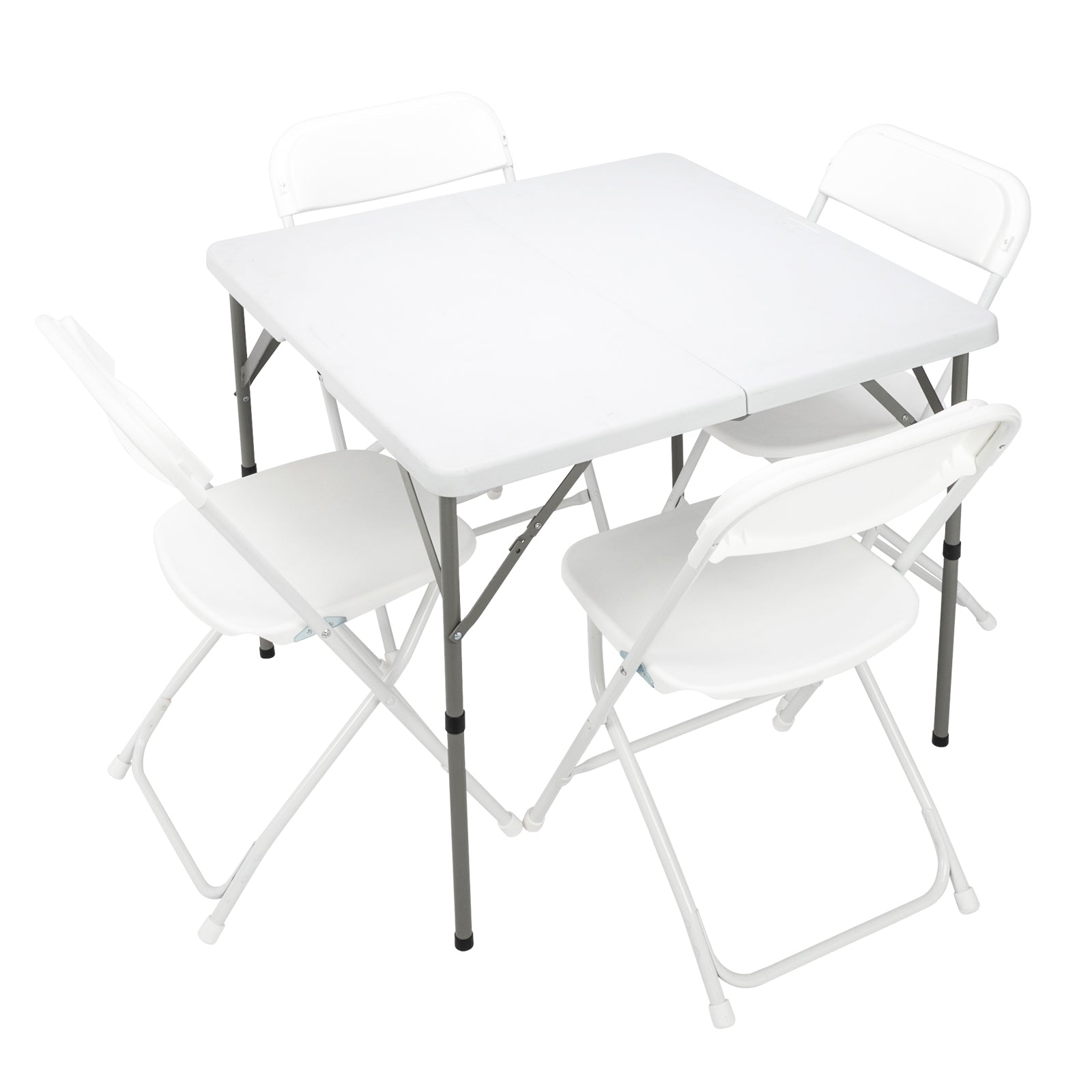 HAOYYE Foldable Blow Molded Square Table, Lightweight & Durable Design, Easy to Store & Transport for Indoor & Outdoor Use
