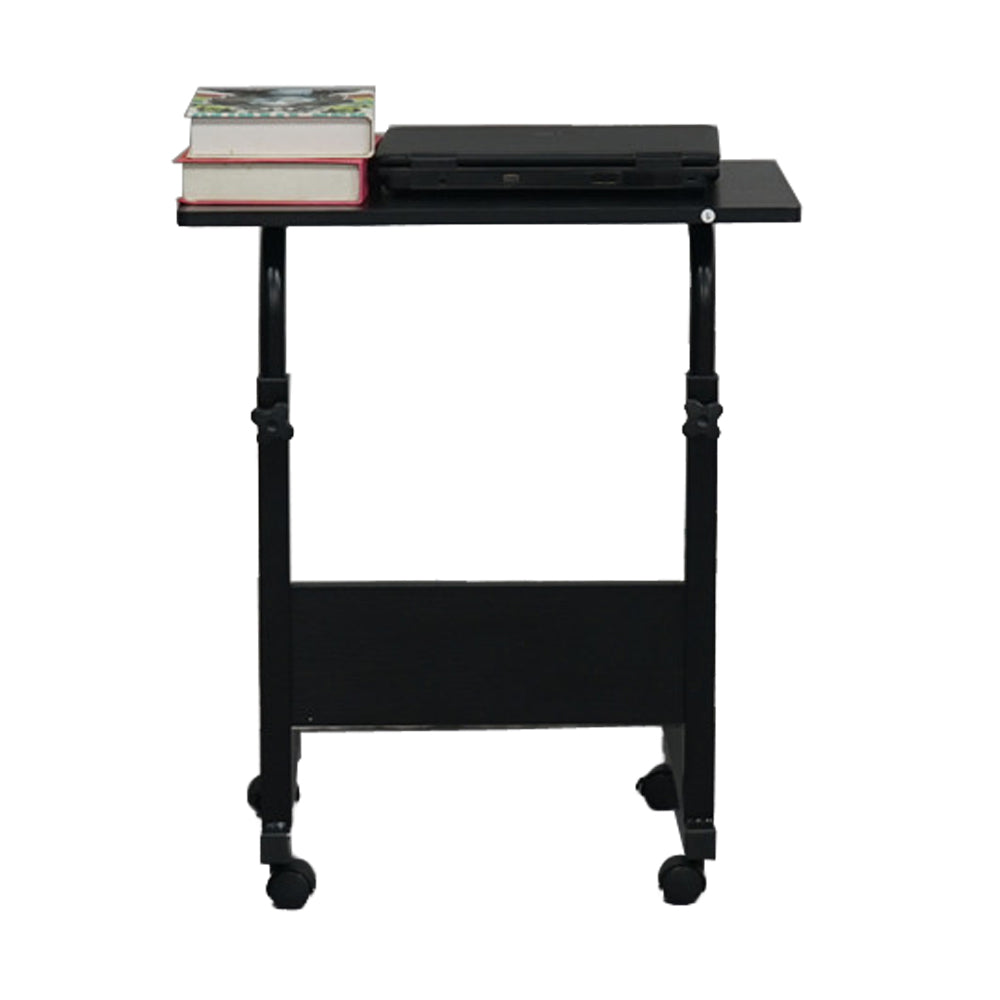 HAOYYE Removable P2 15mm Chipboard & Steel Side Table With Baffle Black Sturdy Design Durable Multifunctional Modern Home Organizer Storage Solution Practical Stylish Space-Saving