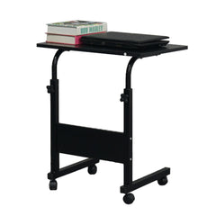 HAOYYE Removable P2 15mm Chipboard & Steel Side Table With Baffle Black Sturdy Design Durable Multifunctional Modern Home Organizer Storage Solution Practical Stylish Space-Saving