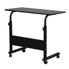 HAOYYE Black Side Table, Removable P2 Chipboard & Steel Construction, Sturdy Durable Design, Multifunctional Home Organizer, Space-Saving Storage Solution, Practical Stylish Table For Living Room Or Office, Modern Adjustable Height Accent Table