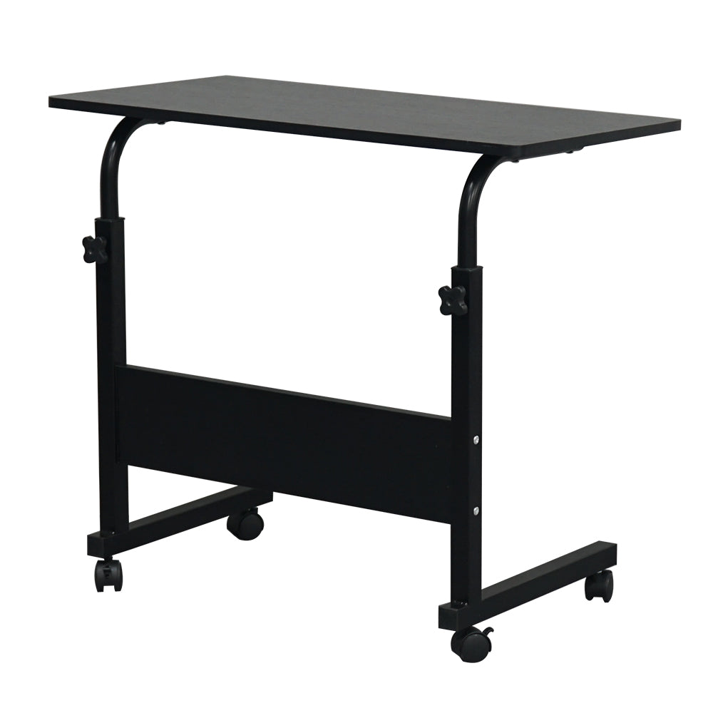 HAOYYE Black Side Table, Removable P2 Chipboard & Steel Construction, Sturdy Durable Design, Multifunctional Home Organizer, Space-Saving Storage Solution, Practical Stylish Table For Living Room Or Office, Modern Adjustable Height Accent Table