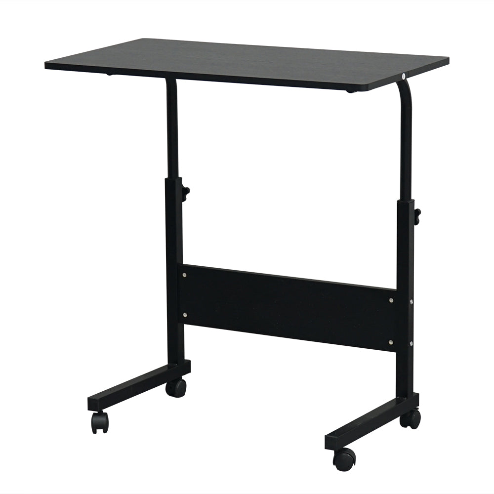 HAOYYE Black Side Table, Removable P2 Chipboard & Steel Construction, Sturdy Durable Design, Multifunctional Home Organizer, Space-Saving Storage Solution, Practical Stylish Table For Living Room Or Office, Modern Adjustable Height Accent Table