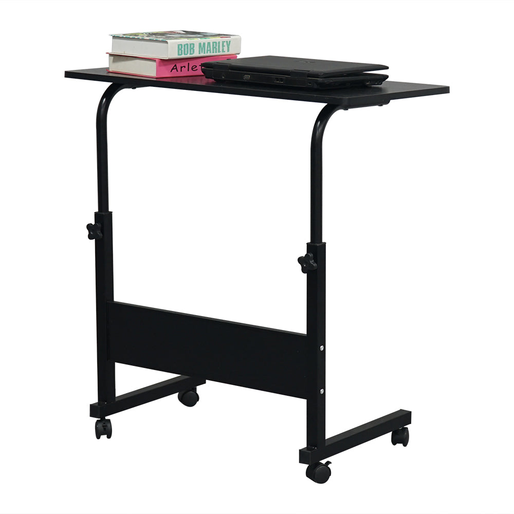 HAOYYE Black Side Table, Removable P2 Chipboard & Steel Construction, Sturdy Durable Design, Multifunctional Home Organizer, Space-Saving Storage Solution, Practical Stylish Table For Living Room Or Office, Modern Adjustable Height Accent Table