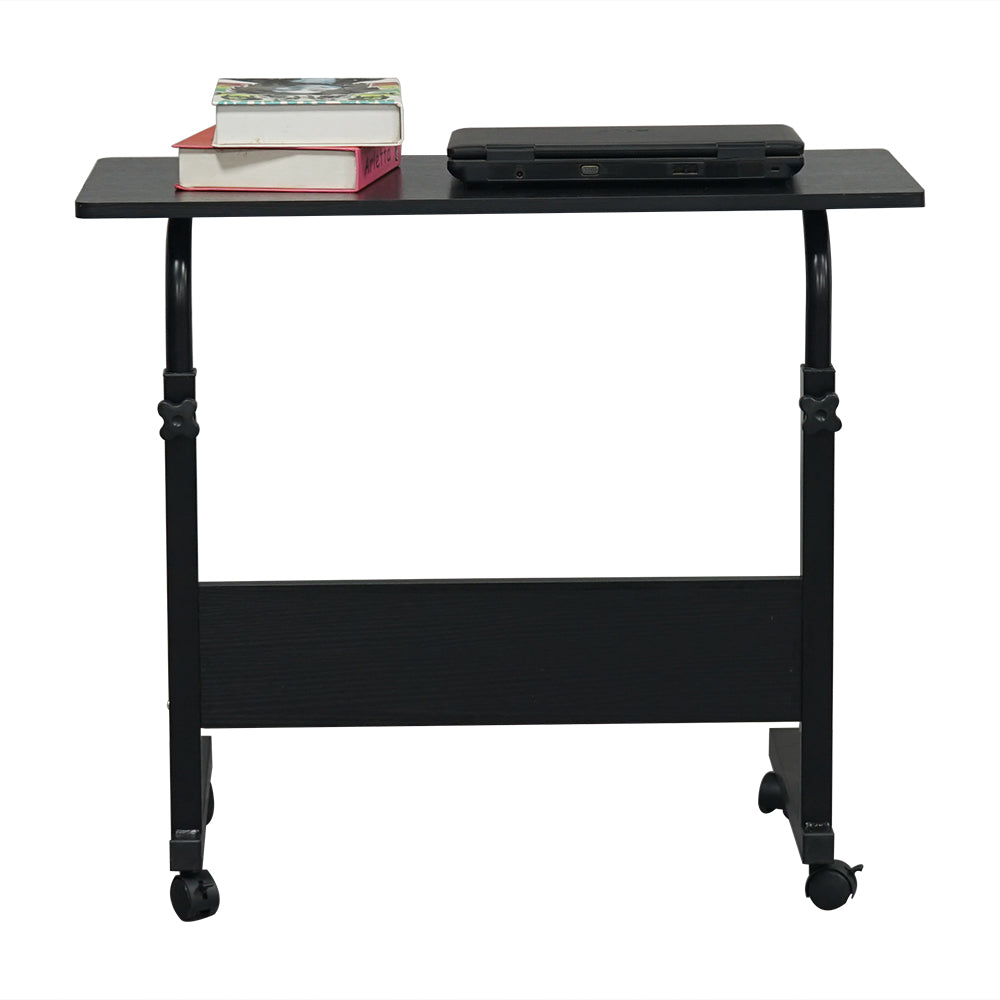 HAOYYE Black Side Table, Removable P2 Chipboard & Steel Construction, Sturdy Durable Design, Multifunctional Home Organizer, Space-Saving Storage Solution, Practical Stylish Table For Living Room Or Office, Modern Adjustable Height Accent Table