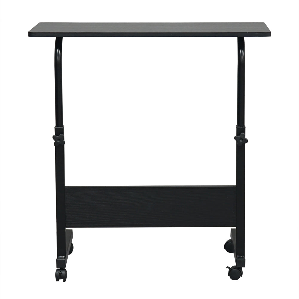 HAOYYE Black Side Table, Removable P2 Chipboard & Steel Construction, Sturdy Durable Design, Multifunctional Home Organizer, Space-Saving Storage Solution, Practical Stylish Table For Living Room Or Office, Modern Adjustable Height Accent Table