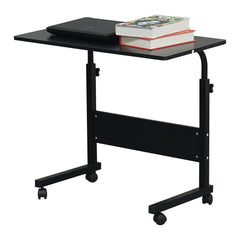 HAOYYE Black Side Table, Removable P2 Chipboard & Steel Construction, Sturdy Durable Design, Multifunctional Home Organizer, Space-Saving Storage Solution, Practical Stylish Table For Living Room Or Office, Modern Adjustable Height Accent Table
