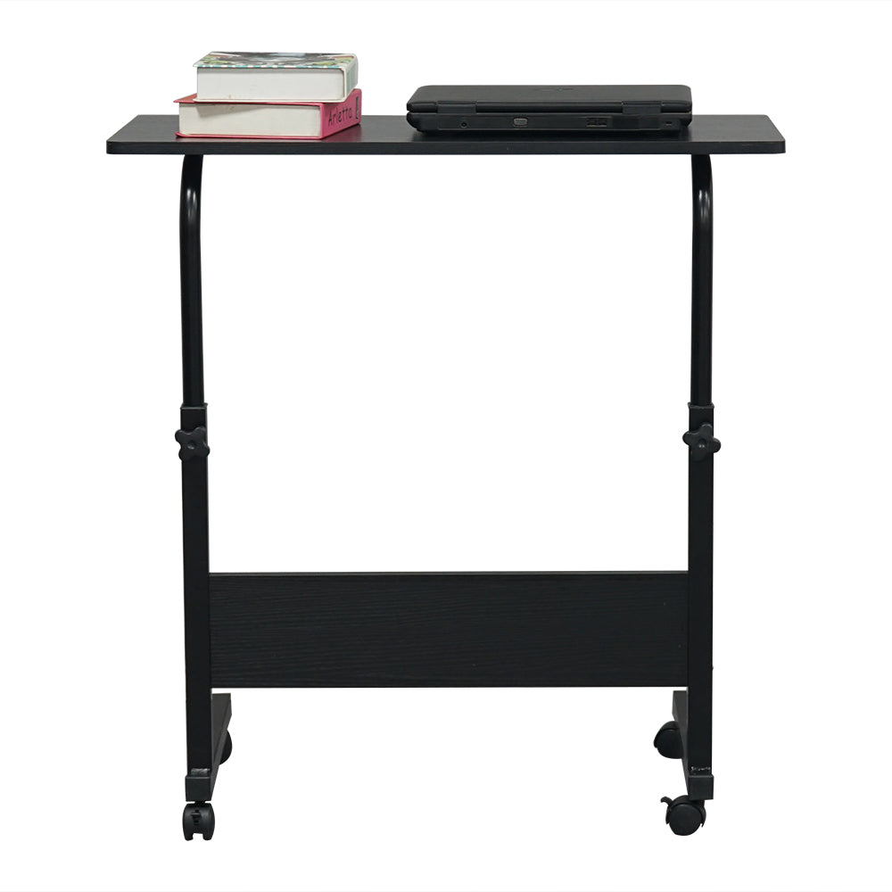 HAOYYE Black Side Table, Removable P2 Chipboard & Steel Construction, Sturdy Durable Design, Multifunctional Home Organizer, Space-Saving Storage Solution, Practical Stylish Table For Living Room Or Office, Modern Adjustable Height Accent Table