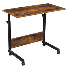 HAOYYE Rolling & Height adjustable P2 15MM Chipboard & Steel Side Table with Baffle Sturdy Design Durable Multifunctional Modern Home Organizer Storage Solution Practical Stylish