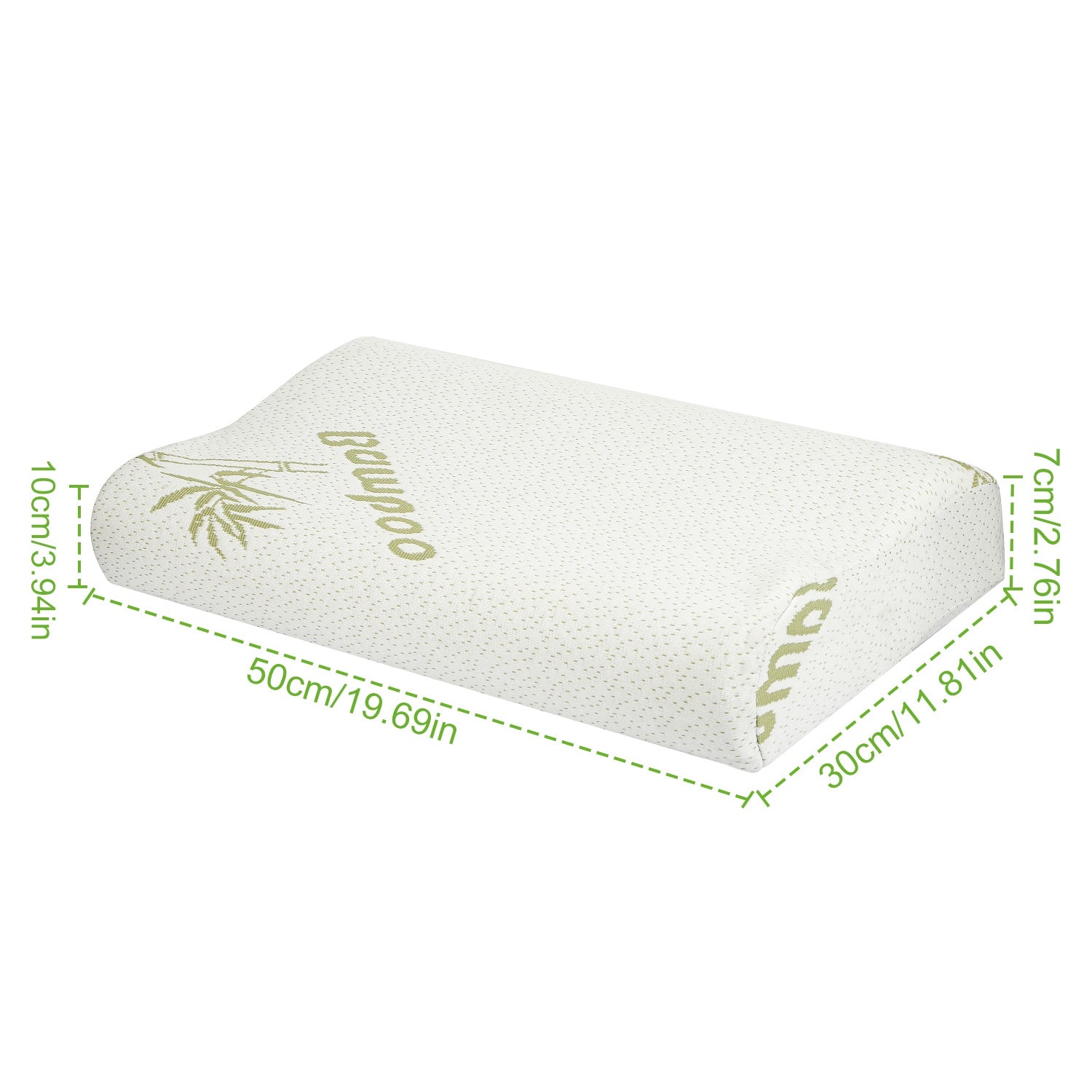 HAOYYE Bamboo Memory Foam Sleep Pillow, Contoured Cervical Orthopedic Pillow for Neck Support, Comfortable Breathable Design, Soft Cozy Feel, Unique and Stylish Home Decor, Luxury Quality Pillow for Restful Sleep and Spinal Alignment
