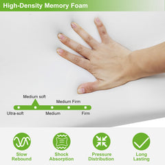 HAOYYE Bamboo Memory Foam Sleep Pillow, Contoured Cervical Orthopedic Pillow for Neck Support, Comfortable Breathable Design, Soft Cozy Feel, Unique and Stylish Home Decor, Luxury Quality Pillow for Restful Sleep and Spinal Alignment