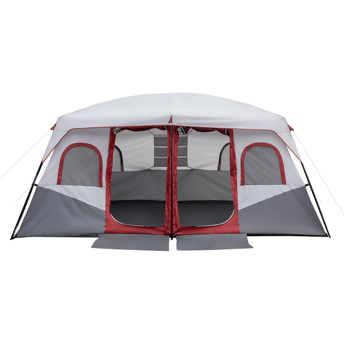 Haoyye 10-Person Family Cabin Tent, 2-Room Spacious Tent with Adjustable Ventilation, Storage Pockets, Weather Protection, Ideal for Camping and Hiking, Easy Setup, Durable and Comfortable for Group Outdoor Adventures