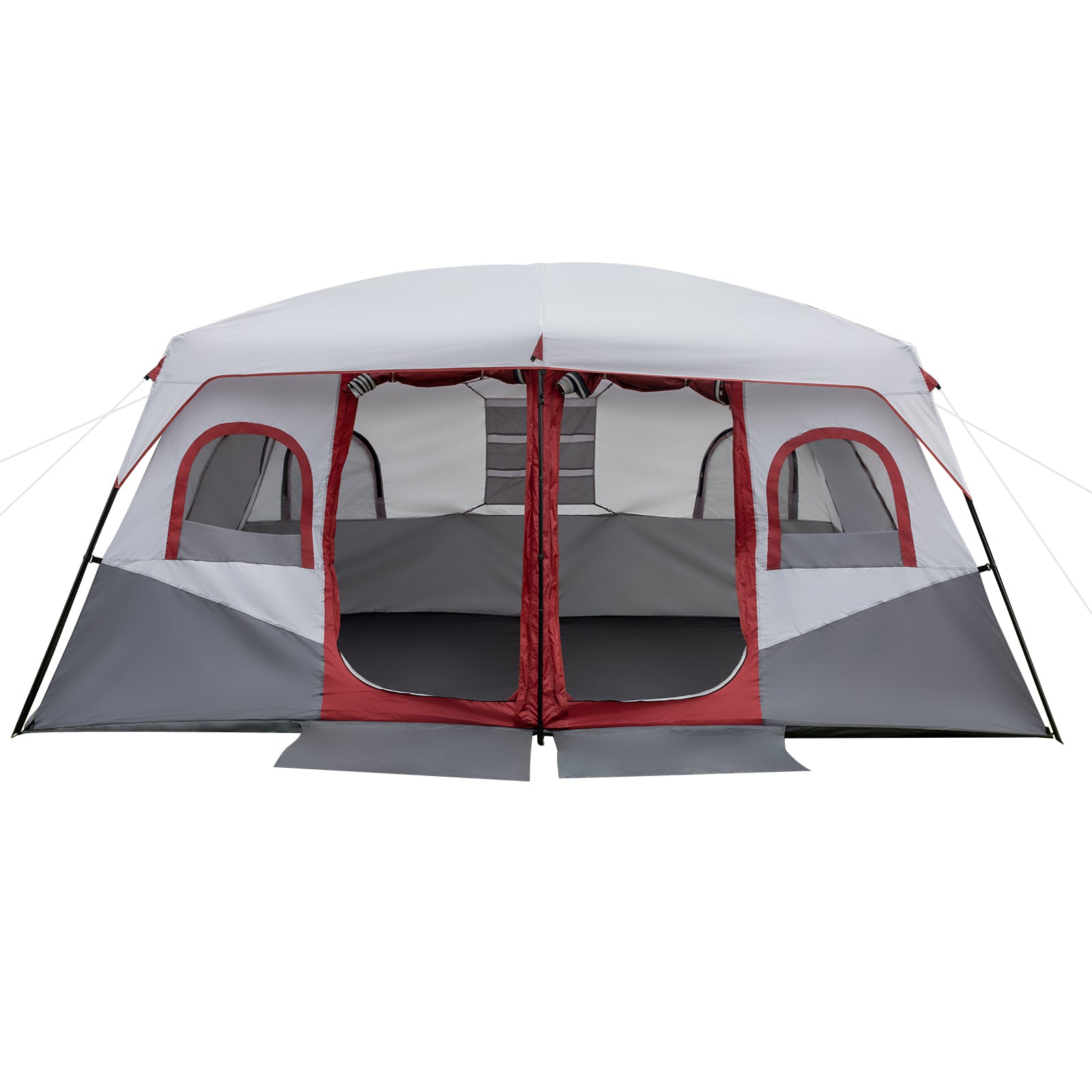 Haoyye 10-Person Family Cabin Tent, 2-Room Spacious Tent with Adjustable Ventilation, Storage Pockets, Weather Protection, Ideal for Camping and Hiking, Easy Setup, Durable and Comfortable for Group Outdoor Adventures