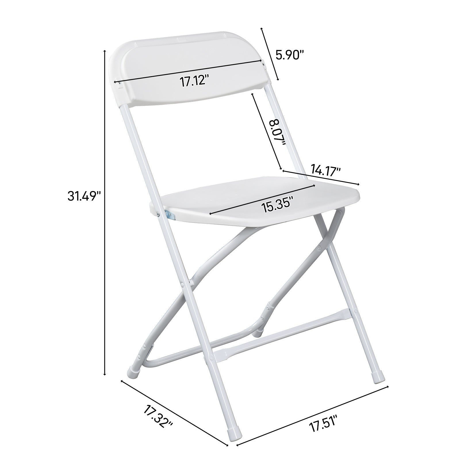 HAOYYE 10pcs Injection Molding Classic Garden Plastic Folding Chair White soft cozy warm flannel fleece home decor luxury comfortable unique design premium quality decorative