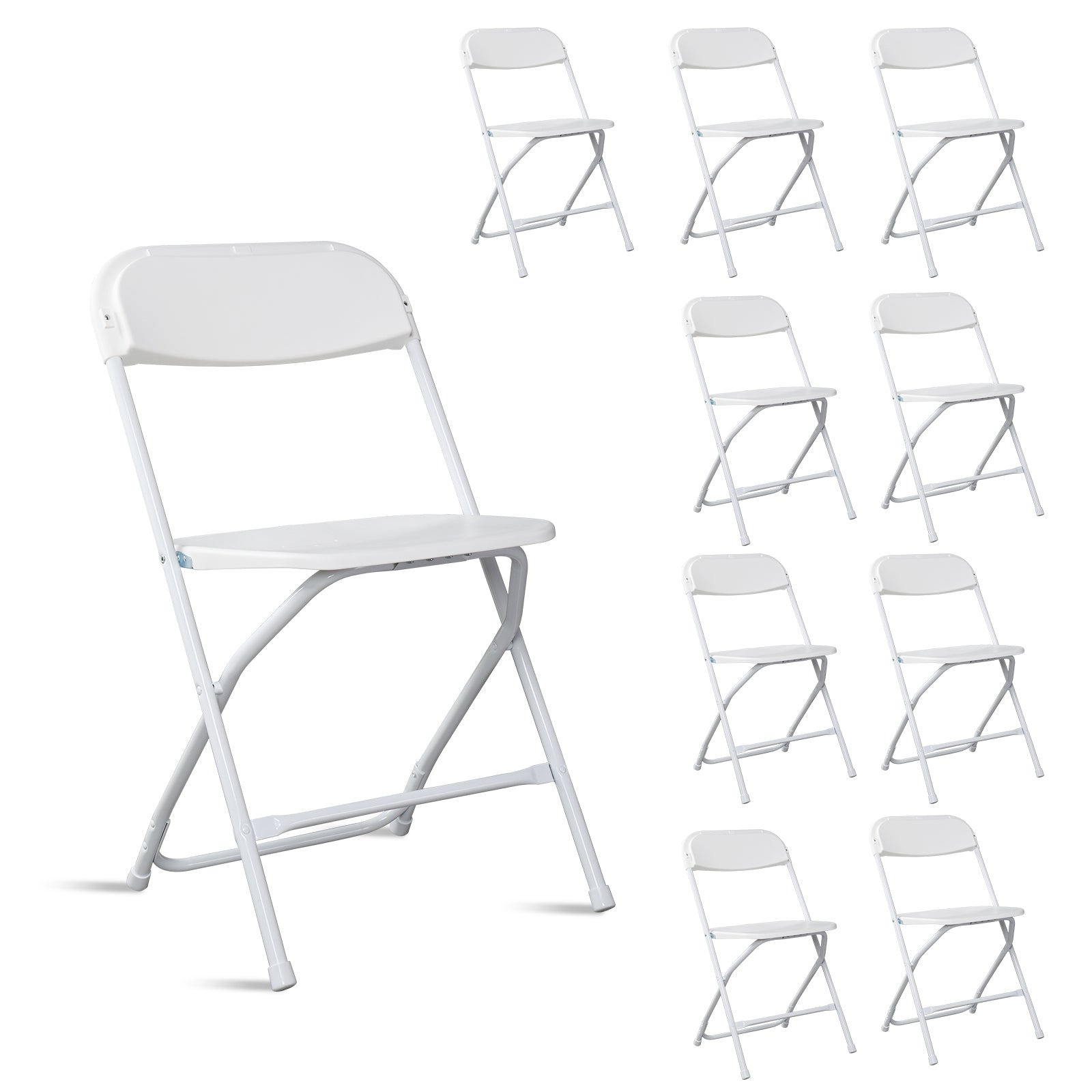 HAOYYE 10pcs Injection Molding Classic Garden Plastic Folding Chair White soft cozy warm flannel fleece home decor luxury comfortable unique design premium quality decorative