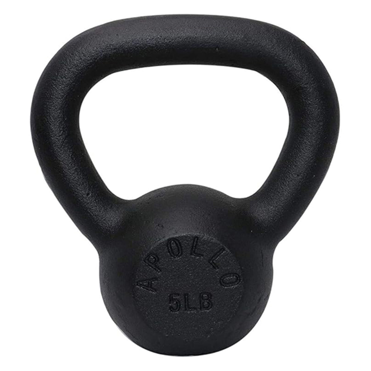 HAOYYE 5lbs Solid Cast Iron Kettlebell Durable Matte Powder Coating Non-Slip Handle Flat Bottom for Strength Training Muscle Building Functional Fitness Home Gym