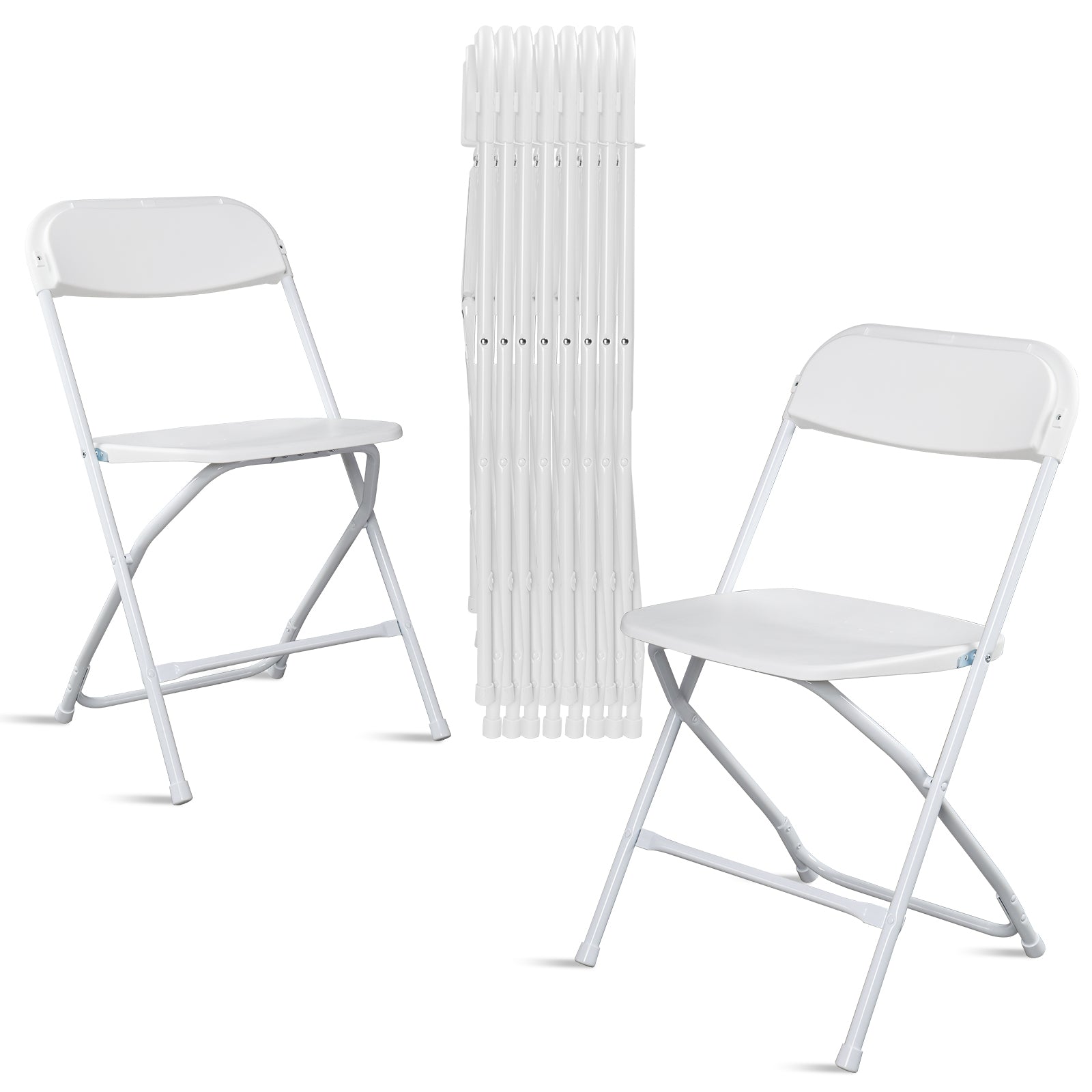 HAOYYE 10pcs Injection Molding Classic Garden Plastic Folding Chair White soft cozy warm flannel fleece home decor luxury comfortable unique design premium quality decorative