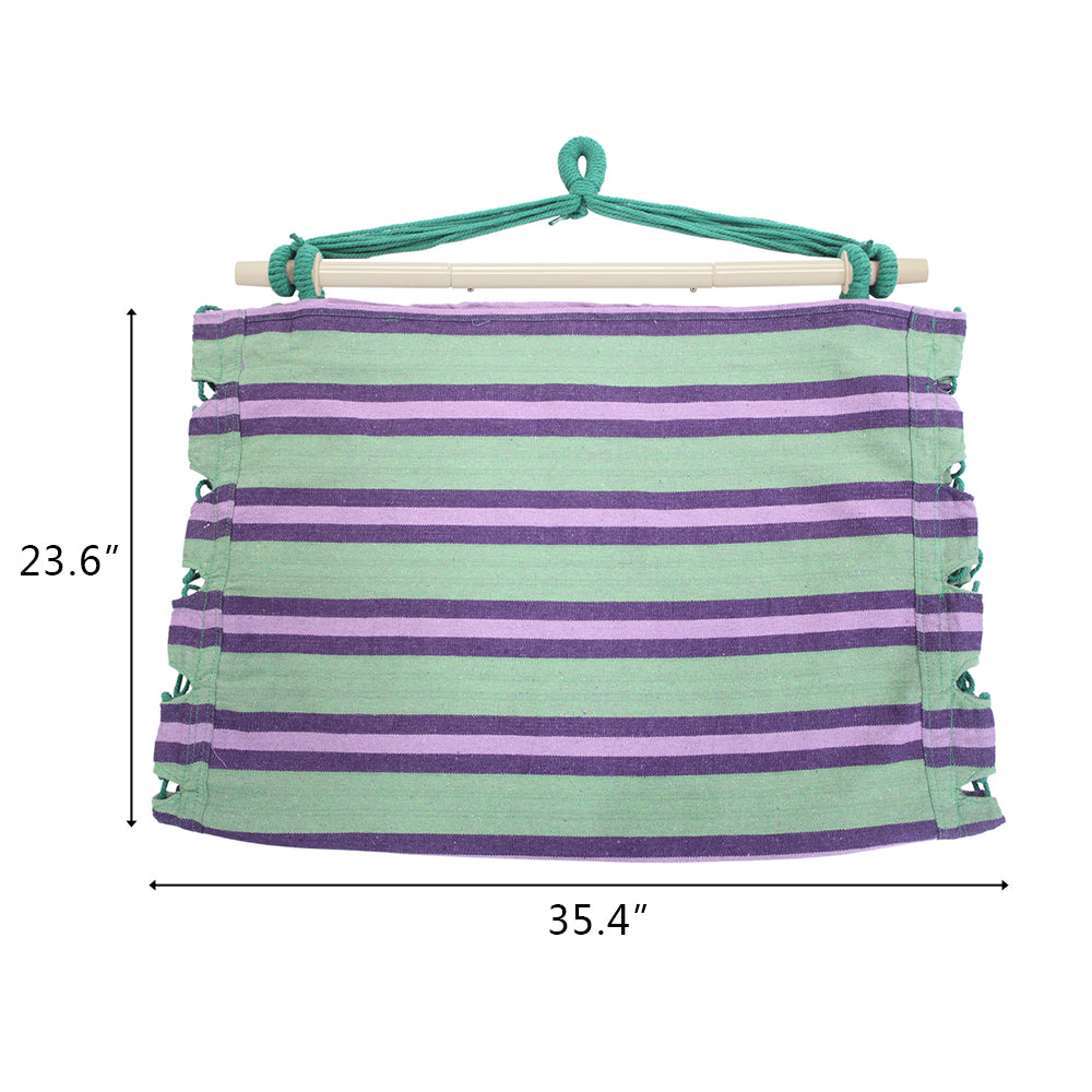 Haoyye Distinctive Cotton Canvas Hanging Rope Chair with Soft Pillows Comfortable Hammock Style Swing Seat for Indoor Outdoor Use Ideal for Porch Patio Balcony Garden Lounge and Relaxation Furniture