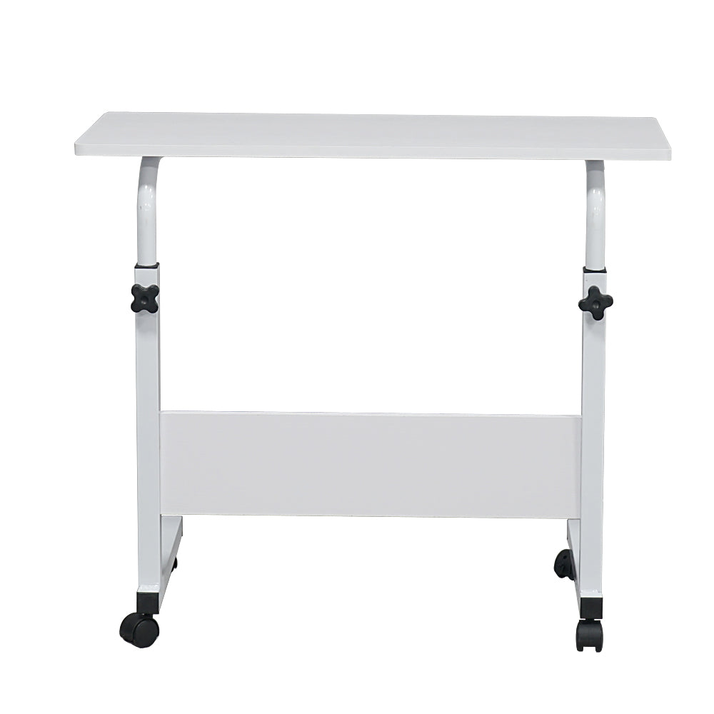 HAOYYE White Removable E1 15MM Chipboard And Steel Side Table With Baffle, L-Shaped Sturdy Design, Durable Multifunctional Home Organizer, Modern Space-Saving Storage Solution, Stylish And Practical Table For Living Room, Office, And Bedroom Use