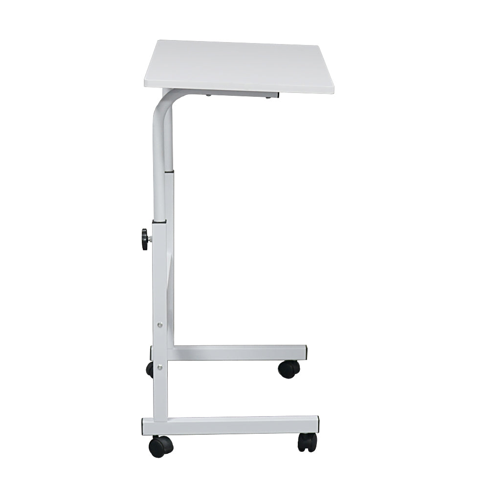 HAOYYE White Removable E1 15MM Chipboard And Steel Side Table With Baffle, L-Shaped Sturdy Design, Durable Multifunctional Home Organizer, Modern Space-Saving Storage Solution, Stylish And Practical Table For Living Room, Office, And Bedroom Use