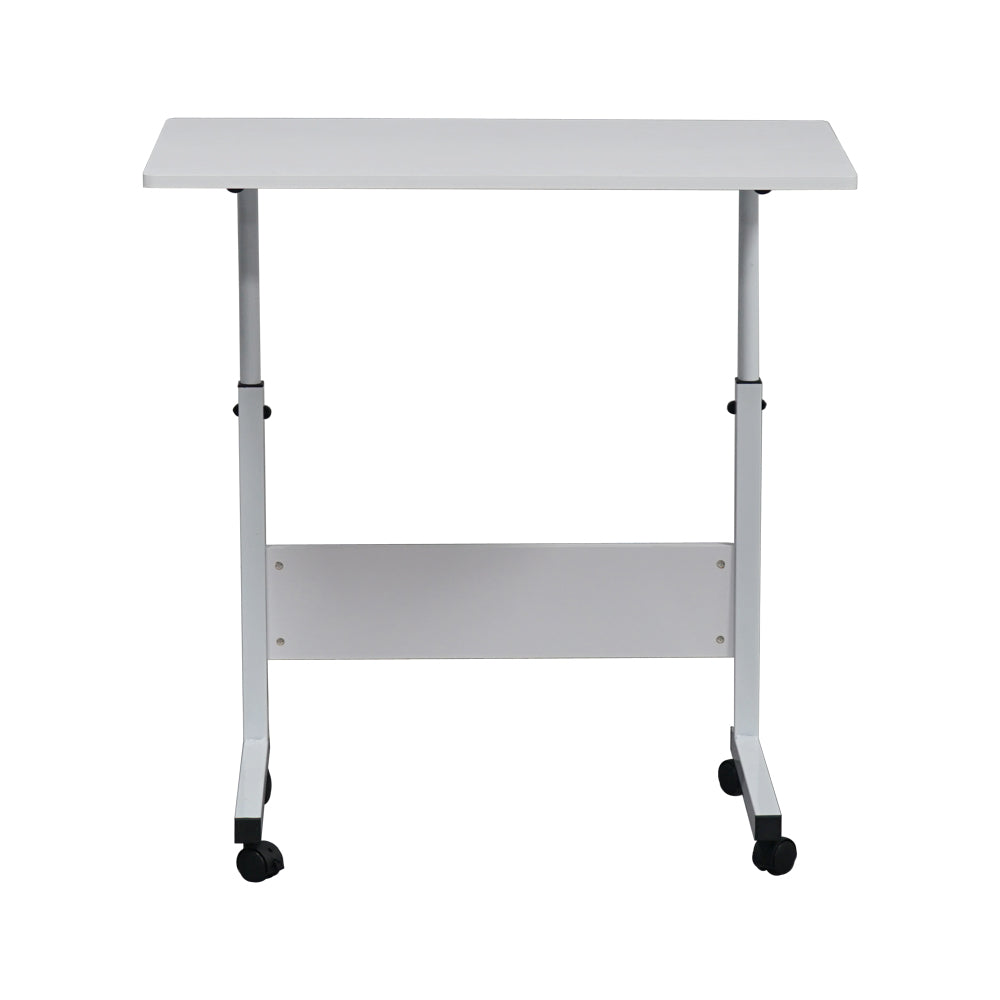 HAOYYE White Removable E1 15MM Chipboard And Steel Side Table With Baffle, L-Shaped Sturdy Design, Durable Multifunctional Home Organizer, Modern Space-Saving Storage Solution, Stylish And Practical Table For Living Room, Office, And Bedroom Use