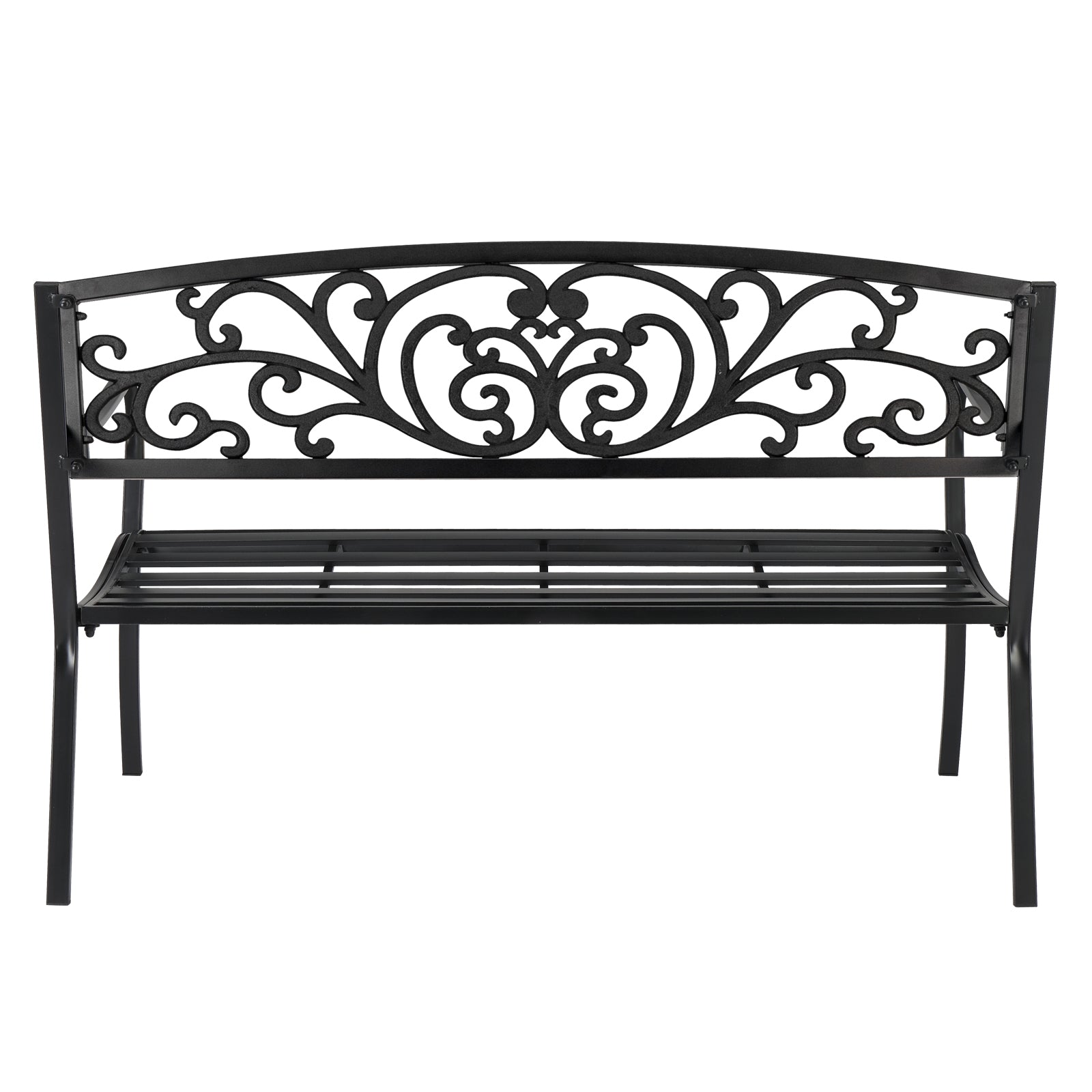 HAOYYE Outdoor Iron Courtyard Park Leisure Bench, Durable Decorative Seating for Gardens, Patios, or Pathways