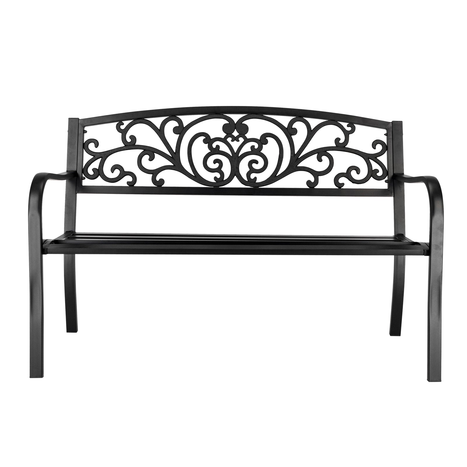 HAOYYE Outdoor Iron Courtyard Park Leisure Bench, Durable Decorative Seating for Gardens, Patios, or Pathways