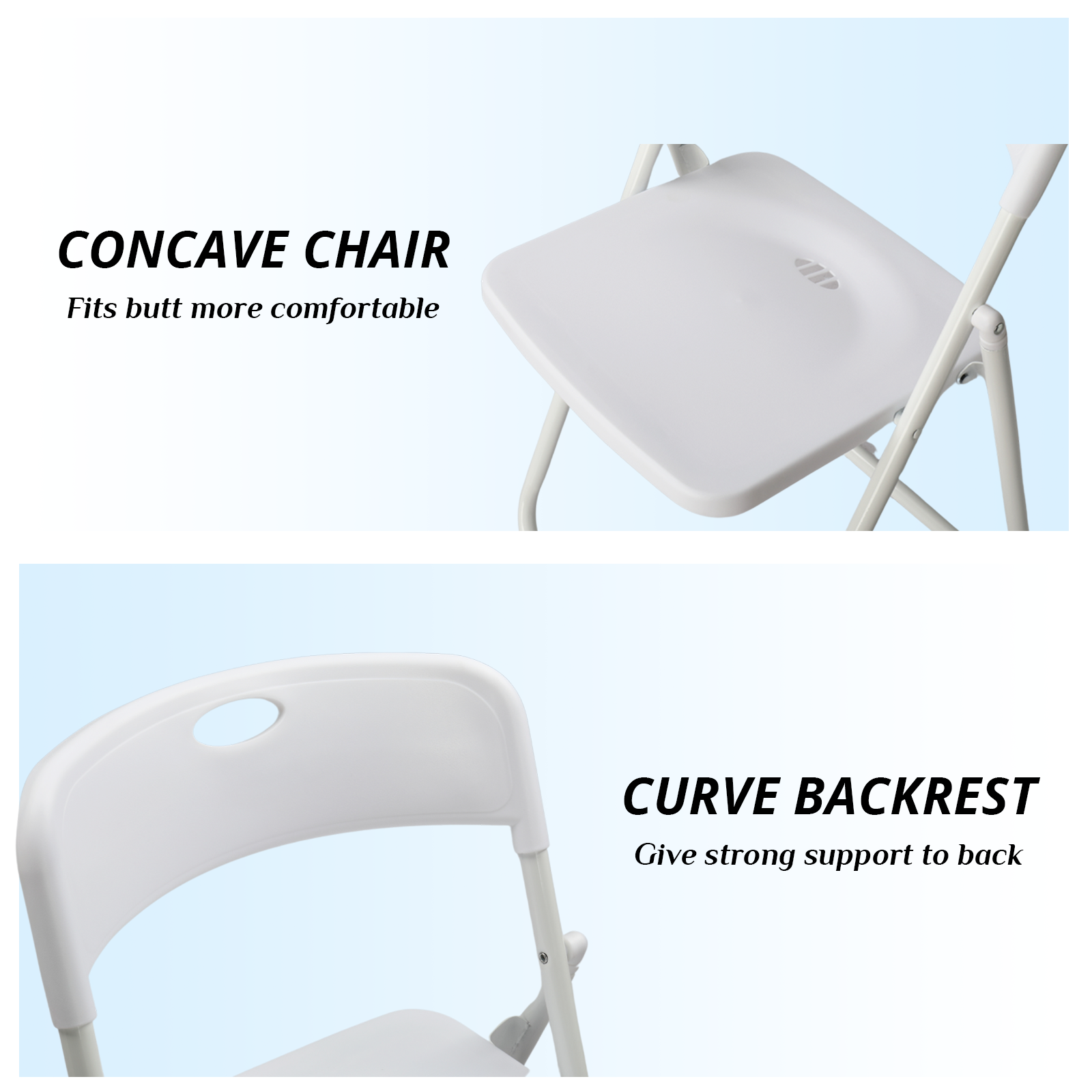 HAOYYE 4 Pack Plastic Folding Chairs, Stackable Commercial Chairs, Portable Event Seats Indoor Outdoor for Home Event Party Picnic School Wedding, White soft cozy warm flannel fleece home decor
