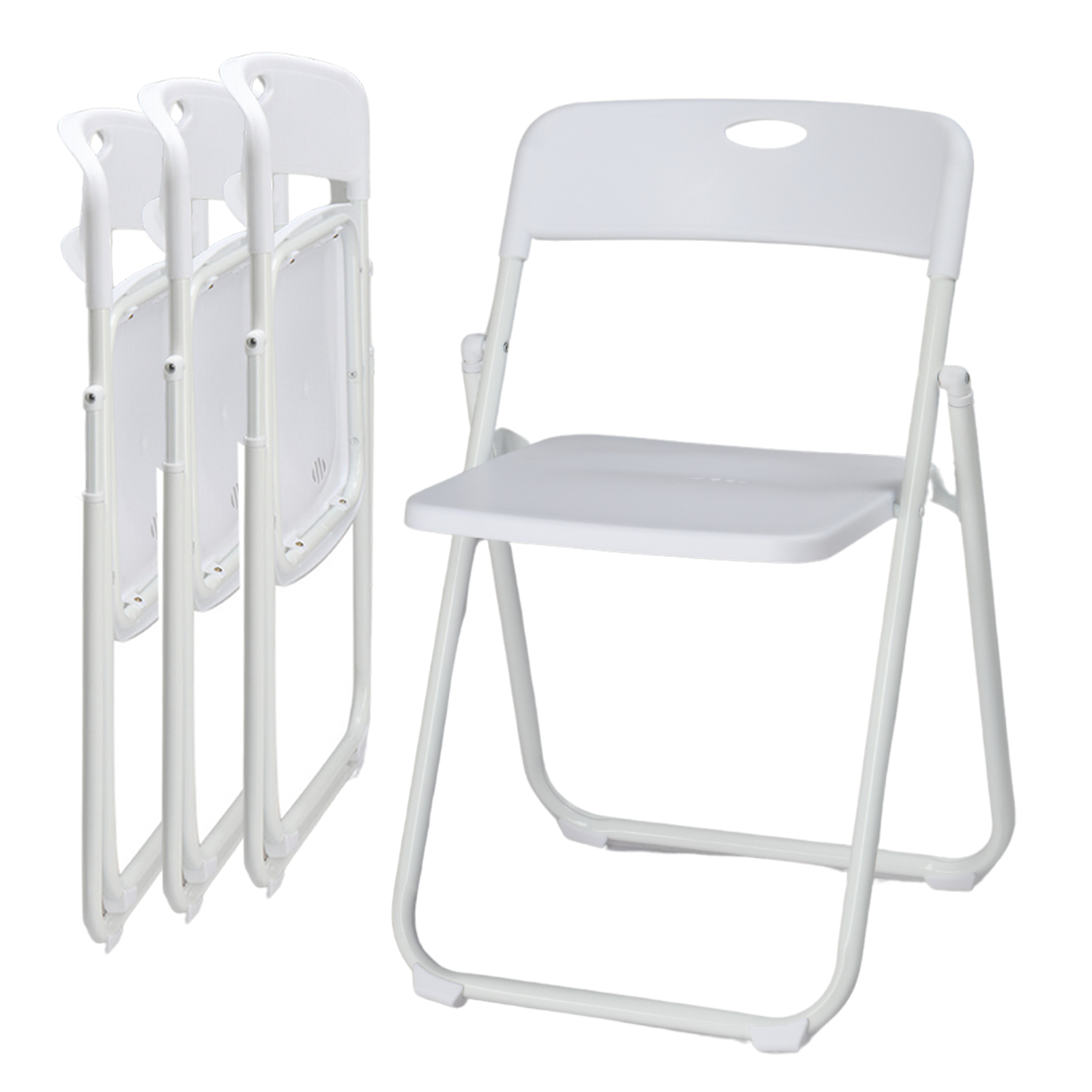 HAOYYE 4 Pack Plastic Folding Chairs, Stackable Commercial Chairs, Portable Event Seats Indoor Outdoor for Home Event Party Picnic School Wedding, White soft cozy warm flannel fleece home decor