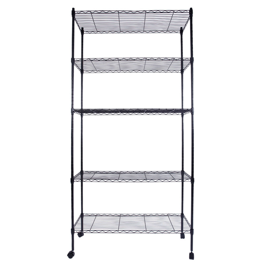 HAOYYE 5-Layer Plastic Coated Iron Shelf with 1.5" Nylon Wheels  Black soft cozy warm flannel fleece home decor luxury comfortable unique design premium quality decorative