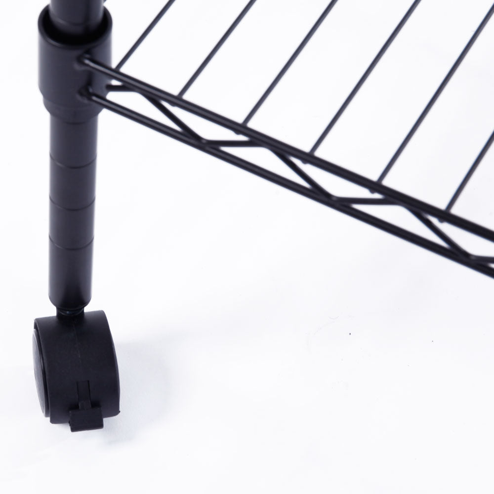 HAOYYE 5-Layer Plastic Coated Iron Shelf with 1.5" Nylon Wheels  Black soft cozy warm flannel fleece home decor luxury comfortable unique design premium quality decorative
