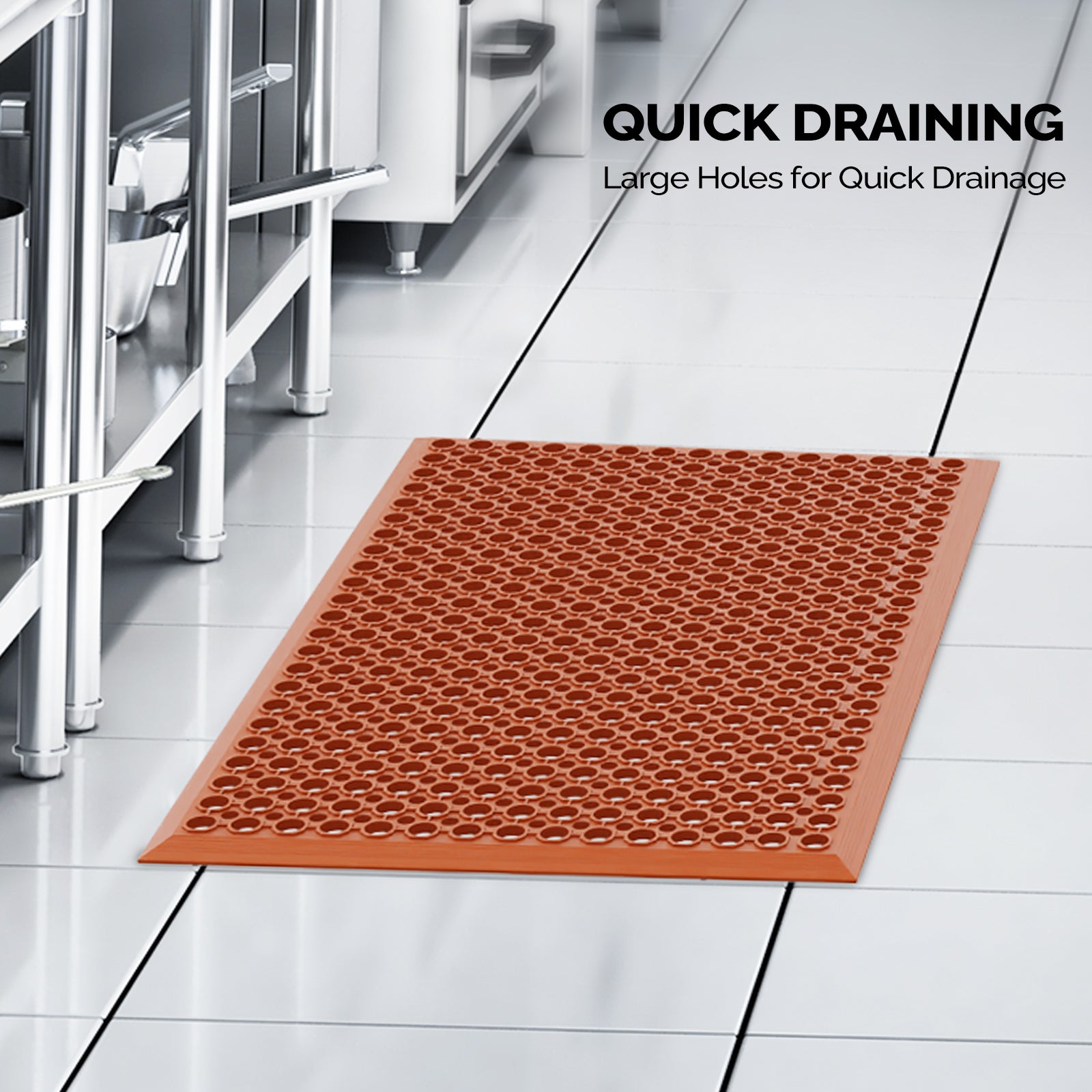 HAOYYE Red Rubber Floor Mat, Durable And Space-Saving Storage Solution, Stylish Modern Design, Premium Quality Versatile Organizer For Home, Office, Bedroom, Or Living Room, Ideal For Easy Maintenance And Neat Organizatio