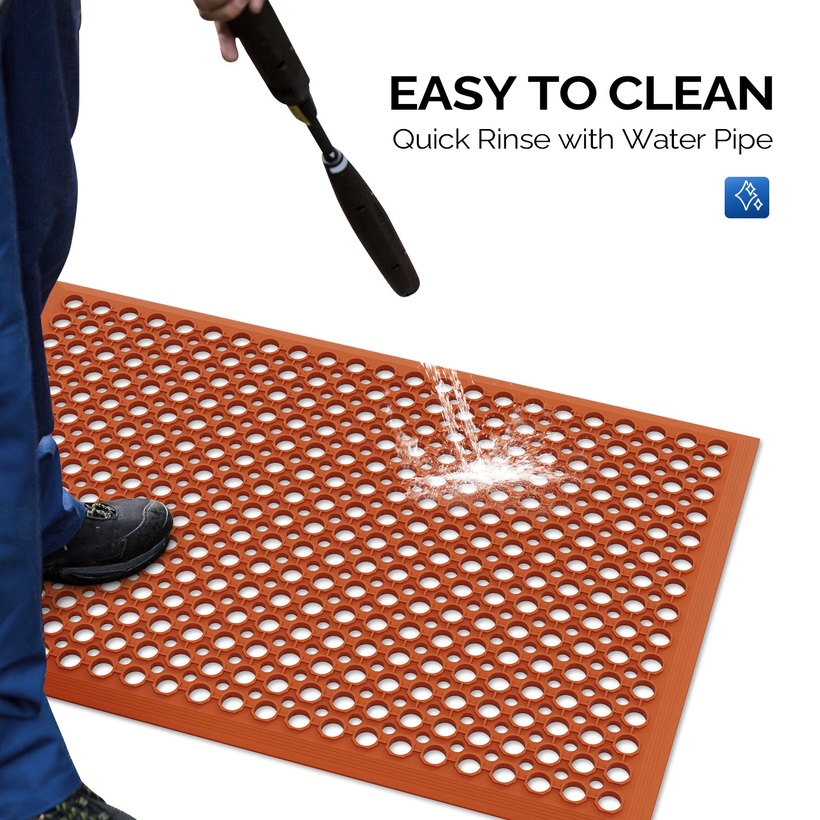 HAOYYE Red Rubber Floor Mat, Durable And Space-Saving Storage Solution, Stylish Modern Design, Premium Quality Versatile Organizer For Home, Office, Bedroom, Or Living Room, Ideal For Easy Maintenance And Neat Organizatio