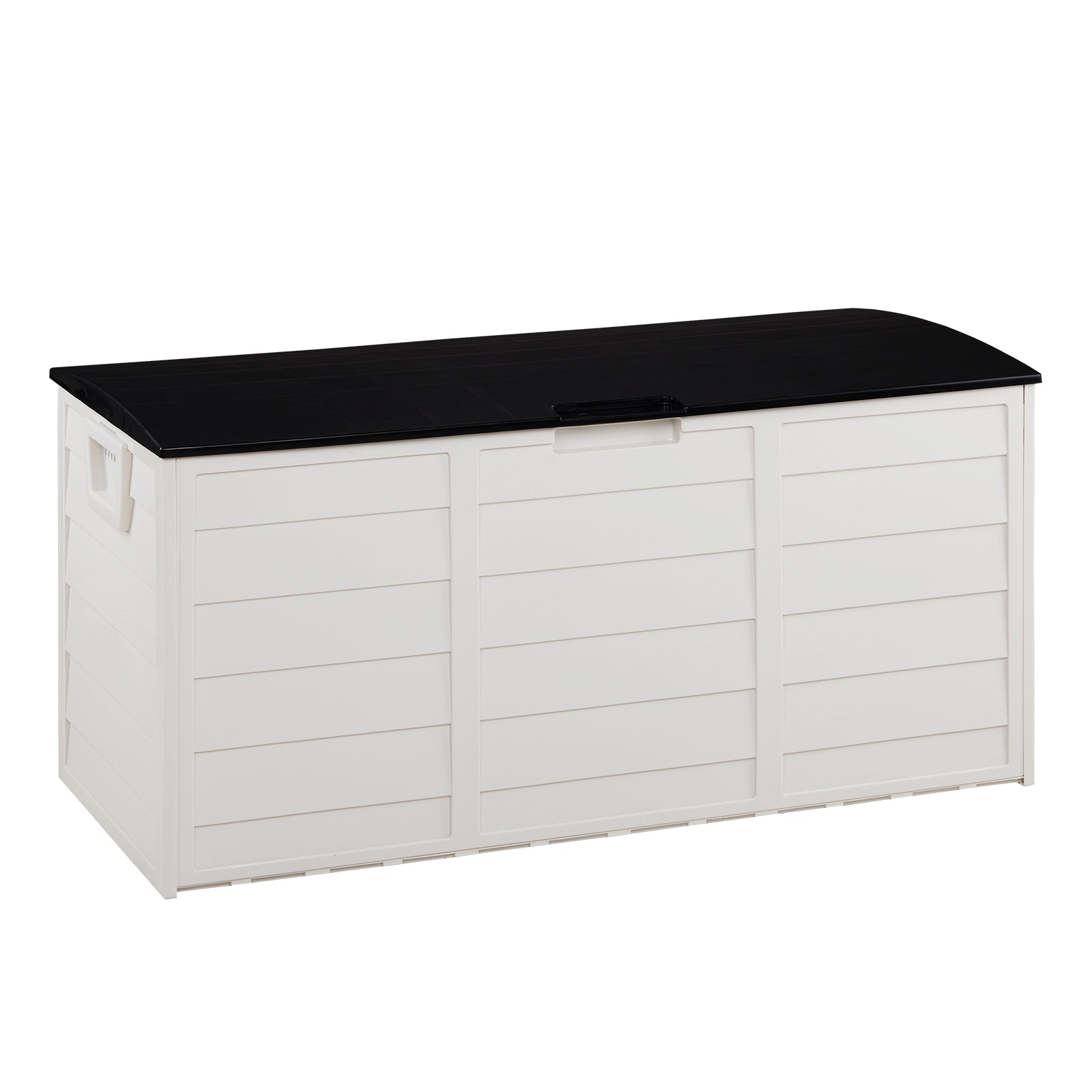HAOYYE Outdoor PE Wicker Side Table with Storage, Brown Rattan Patio End Table with Lid and Steel Frame, Weatherproof Square Container for Garden Tools, Toys, Furniture Covers, Backyard or Balcony Use