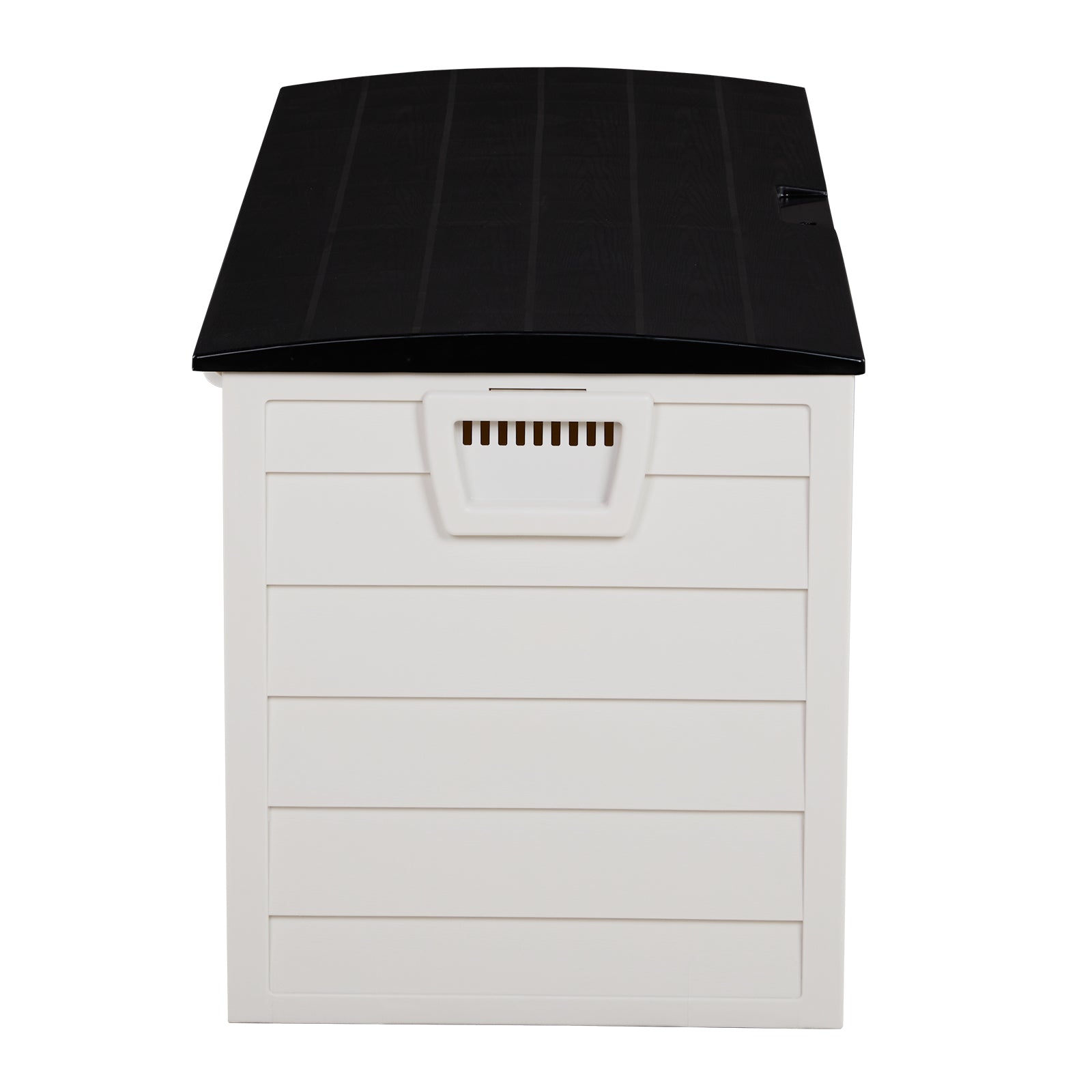 HAOYYE Outdoor PE Wicker Side Table with Storage, Brown Rattan Patio End Table with Lid and Steel Frame, Weatherproof Square Container for Garden Tools, Toys, Furniture Covers, Backyard or Balcony Use
