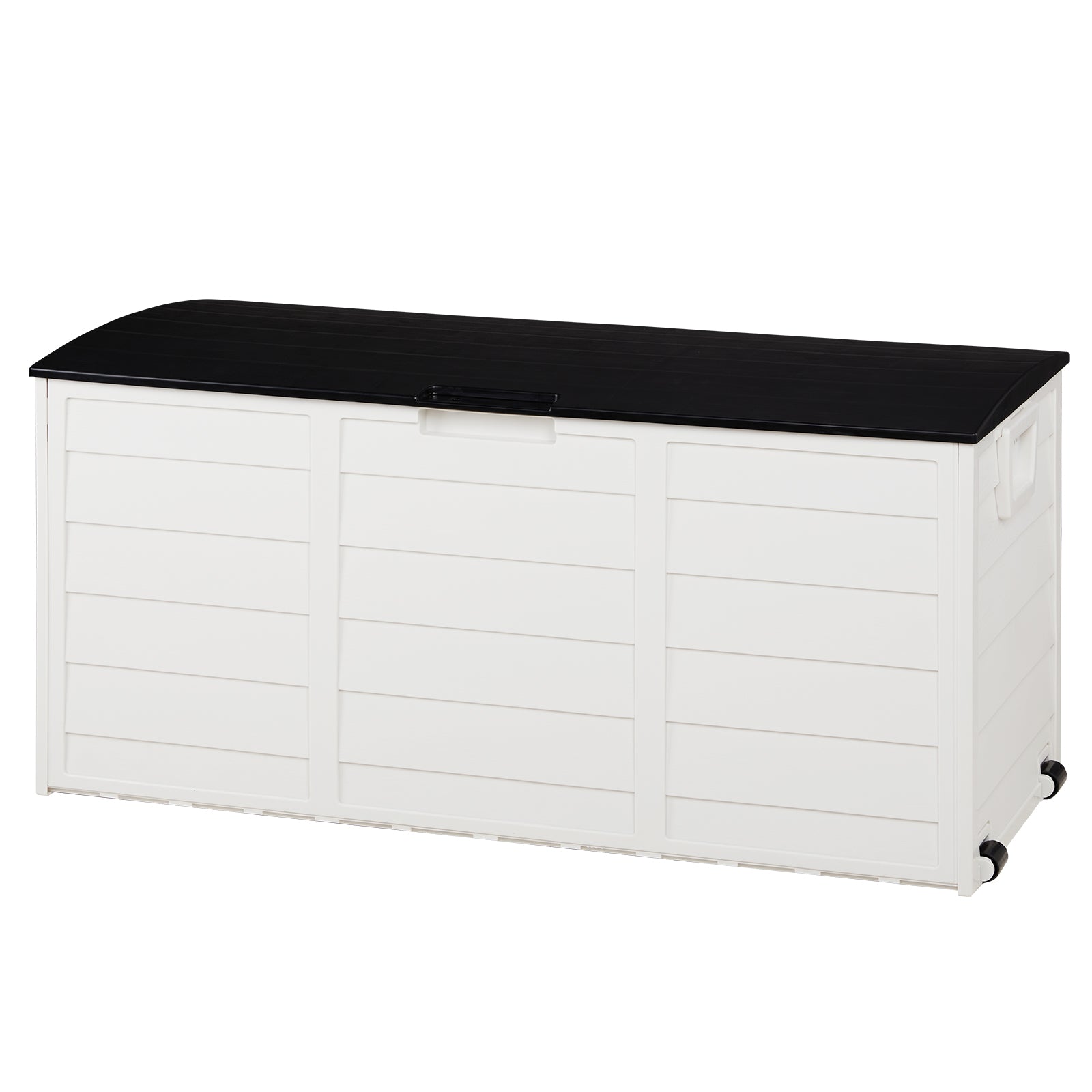 HAOYYE Outdoor PE Wicker Side Table with Storage, Brown Rattan Patio End Table with Lid and Steel Frame, Weatherproof Square Container for Garden Tools, Toys, Furniture Covers, Backyard or Balcony Use