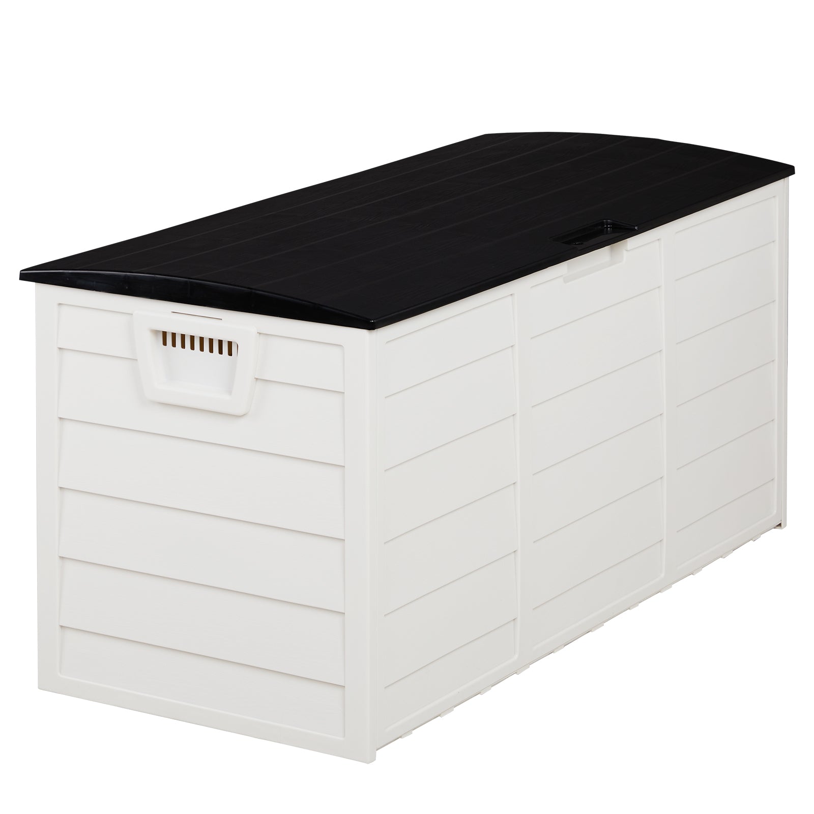 HAOYYE Outdoor PE Wicker Side Table with Storage, Brown Rattan Patio End Table with Lid and Steel Frame, Weatherproof Square Container for Garden Tools, Toys, Furniture Covers, Backyard or Balcony Use